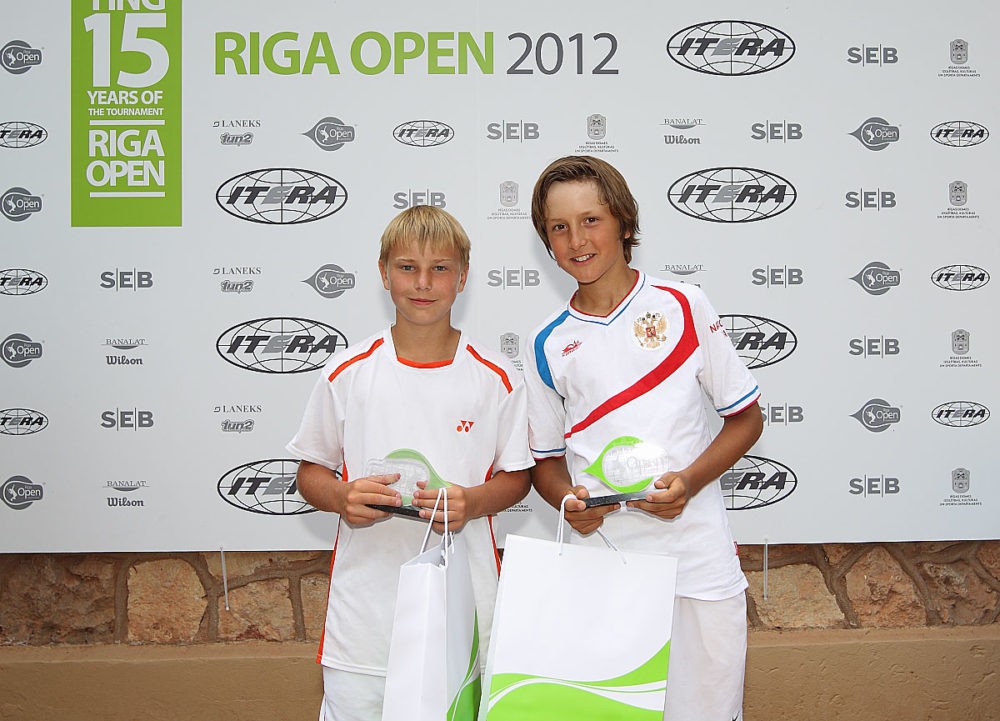 Алексей Захаров на турнире ТЕ категории 3 Riga Open 2012 для игроков до 12 лет, и категории 2 для игроков 14 и 16 лет